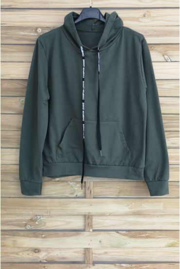 SWEATSHIRT MIT KAPUZE HAT 3040 MILITÄR GRÜN