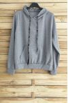 SWEAT A CAPUCHE 3040 GRIS FONCE