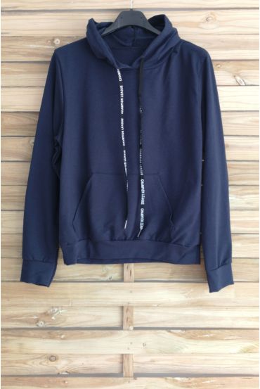 SWEAT A CAPUCHE 3040 BLEU MARINE