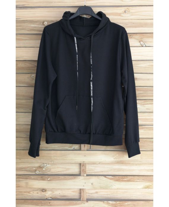 SWEAT A CAPUCHE 3040 NOIR