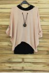 PULL 2 PIECES BIJOU INTEGRE 3051 ROSE