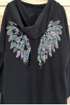 JACKET BACK WINGS HAS GLITTER 3040 BLACK