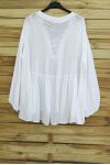 TÚNICA OVERSIZE HA LENTEJUELAS 3045 BLANCO