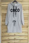 ROBE A CAPUCHE COCO 3063 GRIS