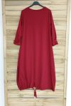 ABITO LUNGO OVERSIZE DONNE 3060 VERDE BORDEAUX