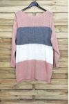 WOOL PULLOVER HABS 3026 PINK