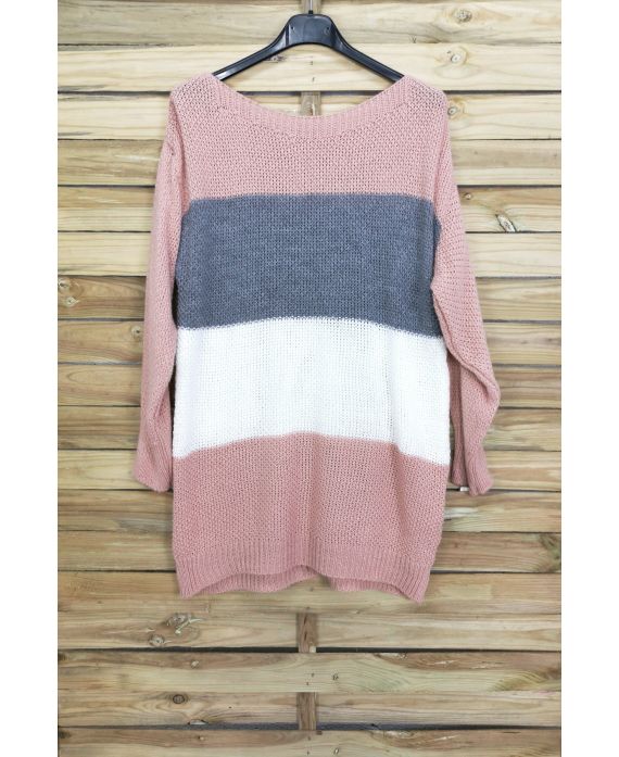 WOOL PULLOVER HABS 3026 PINK