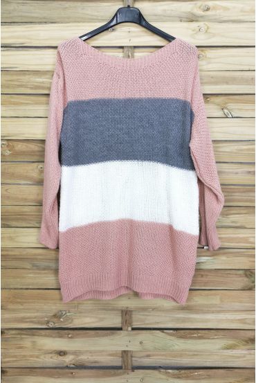 WOOL PULLOVER HABS 3026 PINK