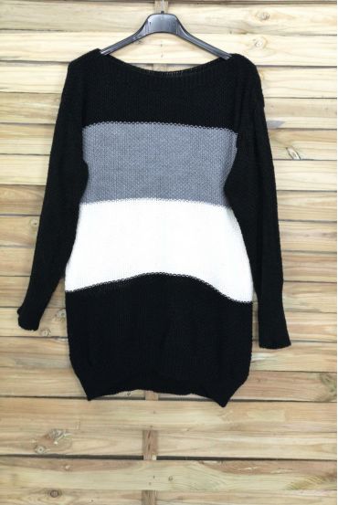 WOOL PULLOVER HABS 3026 BLACK