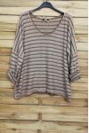 V NECK SWEATER 3087 TAUPE