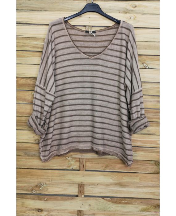 COLLO A V MAGLIONE 3087 TAUPE