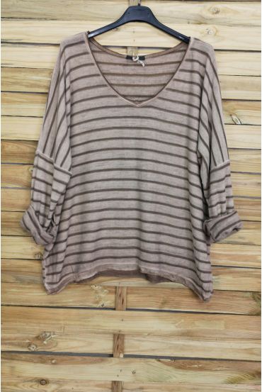 COLLO A V MAGLIONE 3087 TAUPE