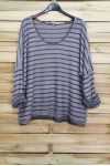 V NECK SWEATER 3087 GRAY