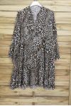 ABITO TUNICA OVERSIZE LEOPARD 3080 BEIGE