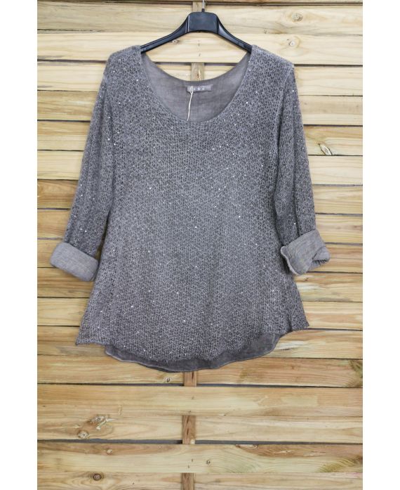 PULL MOHAIR SEQUINS 3069 GRIS