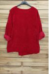 PULLOVER VELOUR BUTTONS 3068 RED
