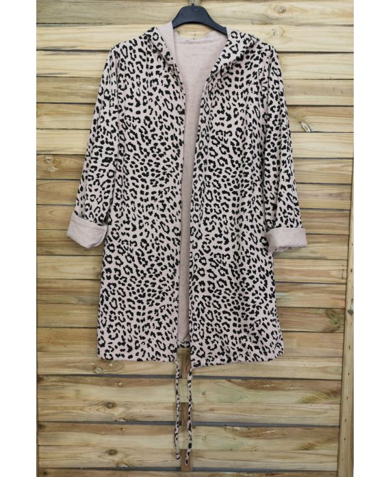 JACKET HAS HOOD 3094 LEOPARD