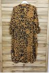 TUNIC LONG OVERSIZE LEOPARD 3095 MUSTARD