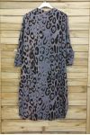 TUNIC LONG OVERSIZE LEOPARD 3095 BLUE