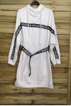 SWEAT LONG/KLEID + GÜRTEL 3084 WEIß