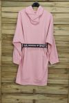 SWEAT LONG/KLEID + GÜRTEL 3084 ROSA