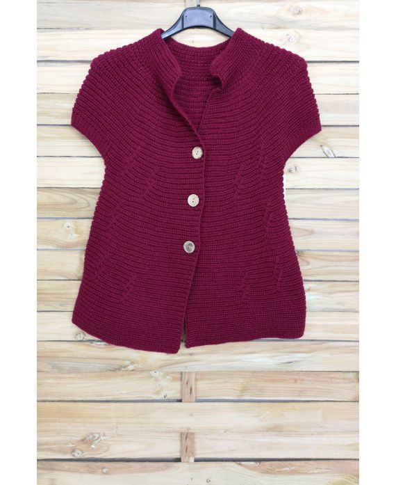 GILET IN MAGLIA 4002 BORDEAUX