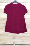 GILET IN MAGLIA 4002 BORDEAUX