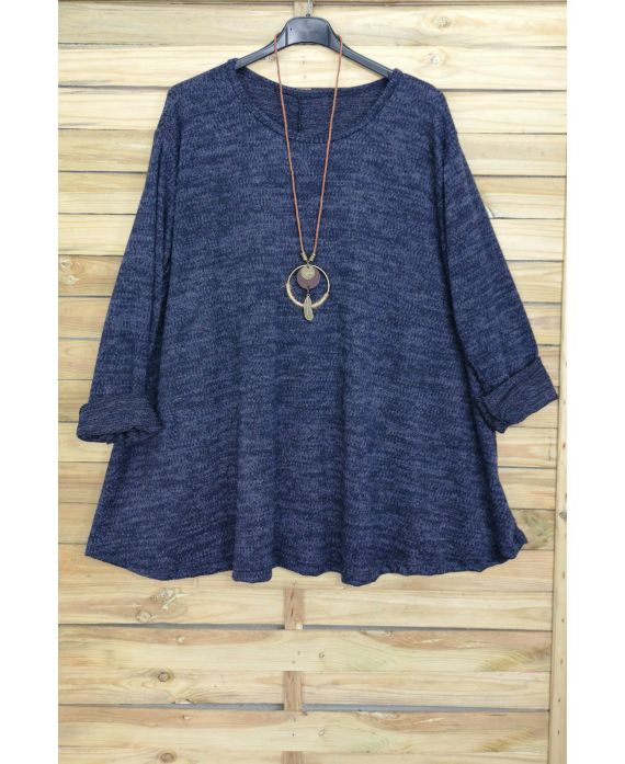 LARGE SIZE PULL EVASE + NECKLACE OFFERED 4016 NAVY BLUE