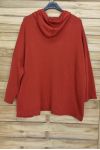 LARGE SIZE VEST 2 POCKETS A HOOD 4021 BRICK