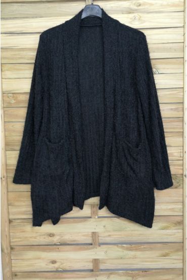 LARGE SIZE VEST HAS SOFT FUR 2 POCKETS 4007 BLACK