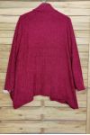 GRANDE TAILLE GILET A POIL DOUX 2 POCHES 4007 BORDEAUX