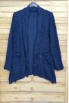 LARGE SIZE VEST HAS SOFT FUR 2 POCKETS 4007 NAVY BLUE