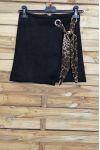 LOT 3 SKIRTS SUEDE EFFECT WALLET S-M-L 4027 BLACK