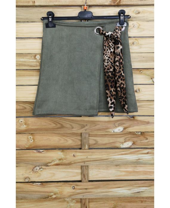 LOT 3 SKIRTS SUEDE EFFECT WALLET S-M-L 4027 MILITARY GREEN