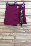 LOT 3 SKIRTS SUEDE EFFECT WALLET S-M-L 4027 BORDEAUX