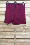 LOT 3 SKIRTS SUEDE EFFECT WALLET S-M-L 4027 BORDEAUX