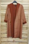 VESTE ASPECT DAIM A CAPUCHE 4025 CAMEL