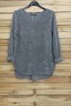 PULL EN VELOUR 4005 GRIS