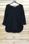 PULL EN VELOUR 4005 NOIR