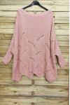 PULLOVER OVERSIZE AJOURE 4008 ROSA