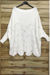 JERSEY OVERSIZE AJOURE 4008-BLANCO