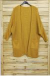 LARGE SIZE VEST 2 MESH POCKETS 4013 MUSTARD