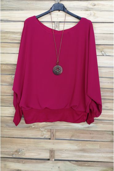 TOP VOILAGE DOUBLE + COLLIER OFFERT 4030 BORDEAUX