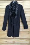 COAT FAUX FUR 4046 BLACK