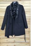 COAT FAUX FUR 4046 BLACK