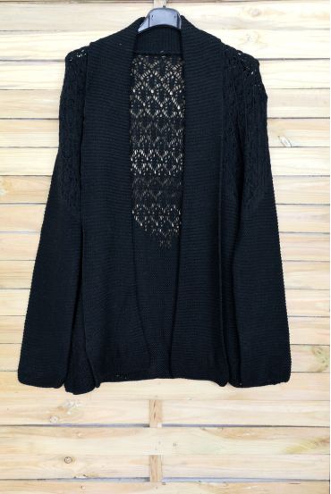 VEST MESH AJOURE OVERSIZE 4039 BLACK