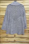 CHALECO DE MALLA AJOURE OVERSIZE GRIS 4039