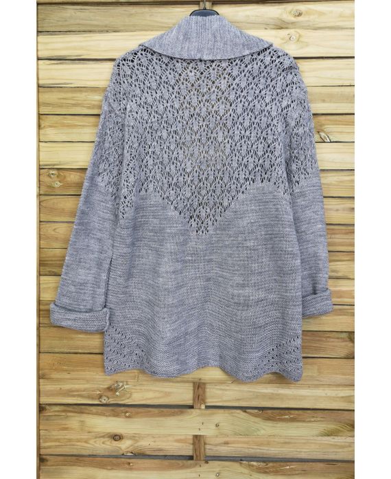 VEST MESH AJOURE OVERSIZE 4039 GREY