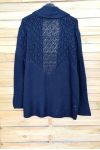 WESTE MESH-AJOURE OVERSIZE-4039-MARINE-BLAU