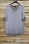 PULL FIN IRISE EFFET DELAVE 4043 TAUPE